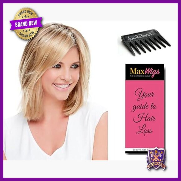 Synthetic Straight Mid-Length Hair Topper Piece with Comb